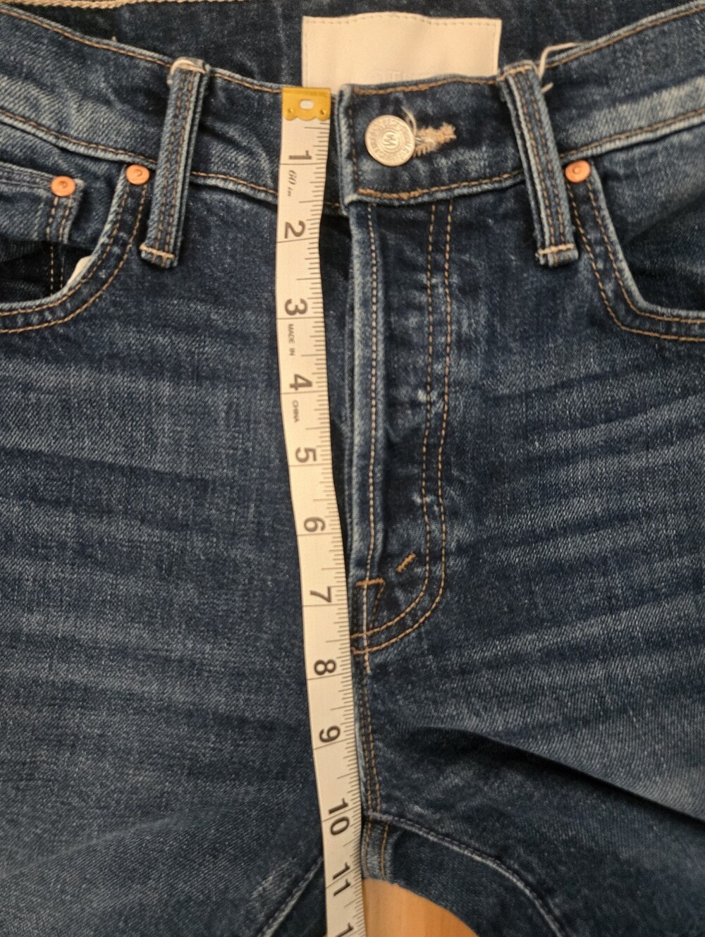 MOTHER Denim "The Scrapper Cuff Ankle Fray" Jeans Size 24 - Picture 9 of 11
